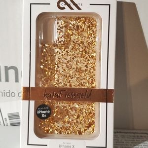 Casemate rose gold flake iPhone X case.